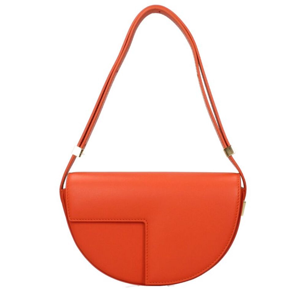 Patou Orange Leather Shoulder Women's Bag